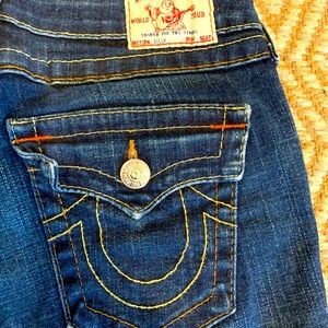 True Religion low rise straight leg jeans